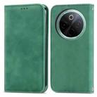 For vivo Y300 Pro Retro Skin Feel Magnetic Flip Leather Phone Case(Green) - 2