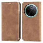 For vivo Y300 Pro Retro Skin Feel Magnetic Flip Leather Phone Case(Brown) - 2