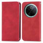 For vivo Y300 Pro Retro Skin Feel Magnetic Flip Leather Phone Case(Red) - 2