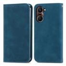 For vivo Y37 Retro Skin Feel Magnetic Flip Leather Phone Case(Blue) - 2