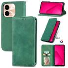 For vivo Y37 Pro Retro Skin Feel Magnetic Flip Leather Phone Case(Green) - 1