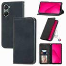 For vivo Y18e Retro Skin Feel Magnetic Flip Leather Phone Case(Black) - 1