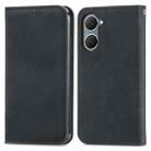 For vivo Y18e Retro Skin Feel Magnetic Flip Leather Phone Case(Black) - 2