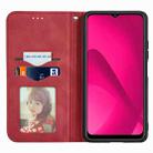 For vivo Y18e Retro Skin Feel Magnetic Flip Leather Phone Case(Red) - 3