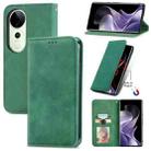 For vivo T3 Ultra Retro Skin Feel Magnetic Flip Leather Phone Case(Green) - 1