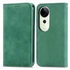 For vivo T3 Ultra Retro Skin Feel Magnetic Flip Leather Phone Case(Green) - 2