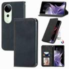 For vivo T3 Ultra Retro Skin Feel Magnetic Flip Leather Phone Case(Black) - 1