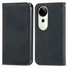 For vivo T3 Ultra Retro Skin Feel Magnetic Flip Leather Phone Case(Black) - 2