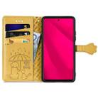 For HMD Skyline Cat and Dog Embossed Leather Phone Case(Yellow) - 3