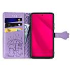 For HMD Skyline Cat and Dog Embossed Leather Phone Case(Purple) - 3