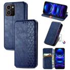 For HMD Skyline Cubic Grid Pressed Magnetic Leather Phone Case(Blue) - 1