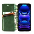 For HMD Skyline Cubic Grid Pressed Magnetic Leather Phone Case(Green) - 3