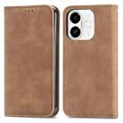 For Tecno Spark 30C 5G Retro Skin Feel Magnetic Leather Phone Case(Brown) - 2