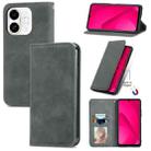 For Tecno Spark 30C 5G Retro Skin Feel Magnetic Leather Phone Case(Gray) - 1