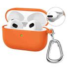 For Apple AirPods 4 2024 ENKAY Hat-Prince Thickened Silicone Case with Hook and Anti-lost Silicone Earbuds(Orange) - 1