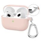 For Apple AirPods 4 2024 ENKAY Hat-Prince Thickened Silicone Case with Hook and Anti-lost Silicone Earbuds(Pink) - 1