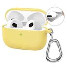 For Apple AirPods 4 2024 ENKAY Hat-Prince Thickened Silicone Case with Hook and Anti-lost Silicone Earbuds(Yellow) - 1