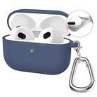 For Apple AirPods 4 2024 ENKAY Hat-Prince Thickened Silicone Case with Hook and Anti-lost Silicone Earbuds(Dark Blue) - 1