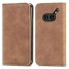 For Nothing Phone 2a Plus Retro Skin Feel Magnetic Flip Leather Phone Case(Brown) - 2