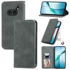 For Nothing Phone 2a Plus Retro Skin Feel Magnetic Flip Leather Phone Case(Gray) - 1