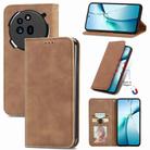 For Nothing Phone 3a Retro Skin Feel Magnetic Flip Leather Phone Case(Brown) - 1