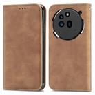 For Nothing Phone 3a Retro Skin Feel Magnetic Flip Leather Phone Case(Brown) - 2
