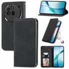 For Nothing Phone 3a Retro Skin Feel Magnetic Flip Leather Phone Case(Black) - 1