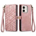 For Infinix Smart 9 Geometric Zipper Wallet Side Buckle Leather Phone Case(Pink) - 2