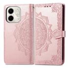 For Infinix Smart 9 Mandala Flower Embossed Leather Phone Case(Rose Gold) - 2