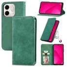 For Infinix Smart 9 Retro Skin Feel Magnetic Flip Leather Phone Case(Green) - 1