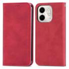 For Infinix Smart 9 Retro Skin Feel Magnetic Flip Leather Phone Case(Red) - 2