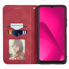 For Infinix Smart 9 Retro Skin Feel Magnetic Flip Leather Phone Case(Red) - 3