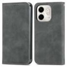 For Infinix Smart 9 Retro Skin Feel Magnetic Flip Leather Phone Case(Gray) - 2