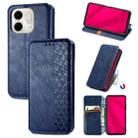 For Infinix Smart 9 Cubic Grid Pressed Magnetic Leather Phone Case(Blue) - 1