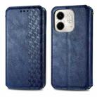 For Infinix Smart 9 Cubic Grid Pressed Magnetic Leather Phone Case(Blue) - 2
