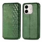 For Infinix Smart 9 Cubic Grid Pressed Magnetic Leather Phone Case(Green) - 2