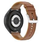 For Huawei Watch GT 3 42mm Stainless Steel Quick Release Buckle 20mm Genuine Leather Watch Band(Light Brown) - 2