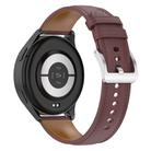 For Huawei Watch GT 3 42mm Stainless Steel Quick Release Buckle 20mm Genuine Leather Watch Band(Dark Brown) - 2