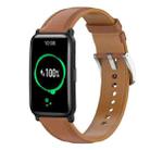 For Honor Watch ES Stainless Steel Quick Release Buckle 20mm Genuine Leather Watch Band(Light Brown) - 1