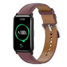 For Honor Watch ES Stainless Steel Quick Release Buckle 20mm Genuine Leather Watch Band(Dark Brown) - 1