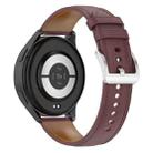 For Honor Watch ES Stainless Steel Quick Release Buckle 20mm Genuine Leather Watch Band(Dark Brown) - 2