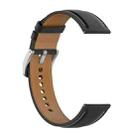 For Amazfit Active Stainless Steel Quick Release Buckle 20mm Genuine Leather Watch Band(Black) - 3