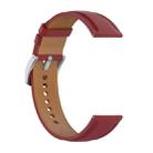 For Amazfit Active Stainless Steel Quick Release Buckle 20mm Genuine Leather Watch Band(Red) - 3