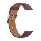 For Amazfit Active Stainless Steel Quick Release Buckle 20mm Genuine Leather Watch Band(Dark Brown) - 3