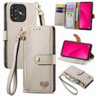 For Oukitel C53 Love Zipper Lanyard Leather Phone Case(Gray) - 1