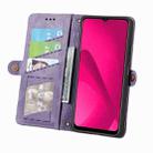 For Oukitel C53 Geometric Zipper Wallet Side Buckle Leather Phone Case(Purple) - 3