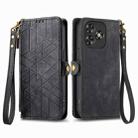 For Oukitel C53 Geometric Zipper Wallet Side Buckle Leather Phone Case(Black) - 2