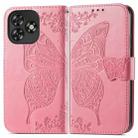 For Oukitel C53 Butterfly Love Flower Embossed Leather Phone Case(Pink) - 2