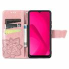 For Oukitel C53 Butterfly Love Flower Embossed Leather Phone Case(Rose Gold) - 3