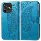 For Oukitel C53 Butterfly Love Flower Embossed Leather Phone Case(Blue) - 2